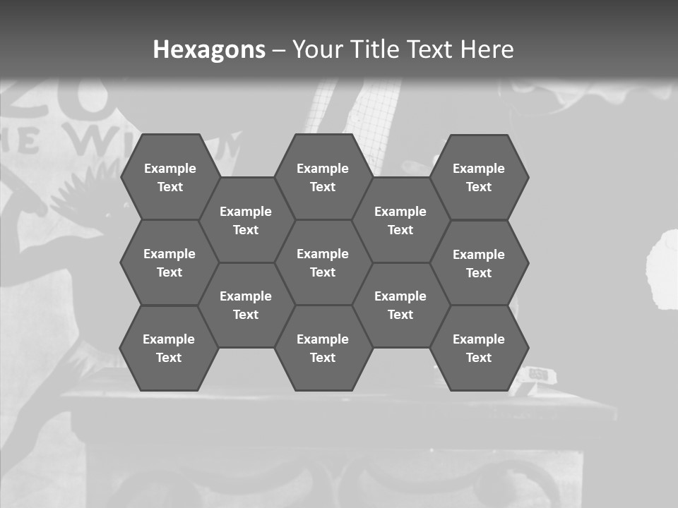 He Speaks A Black-White Background PowerPoint Template