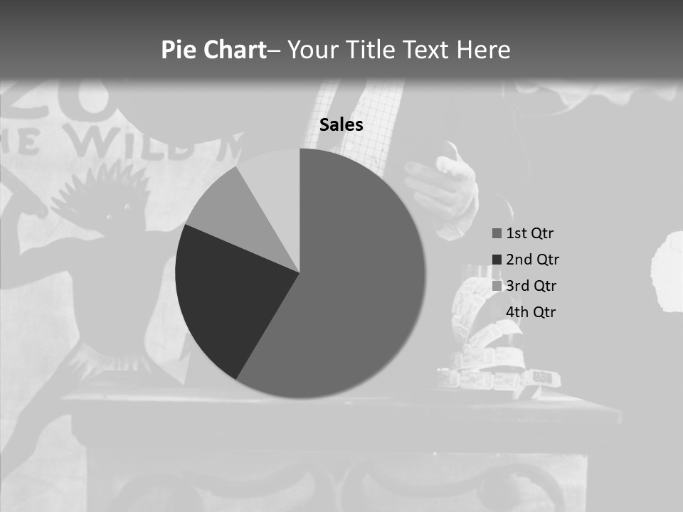 He Speaks A Black-White Background PowerPoint Template
