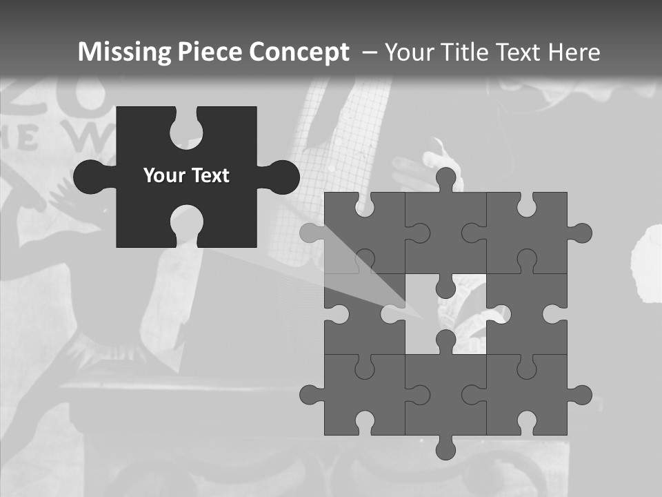 He Speaks A Black-White Background PowerPoint Template