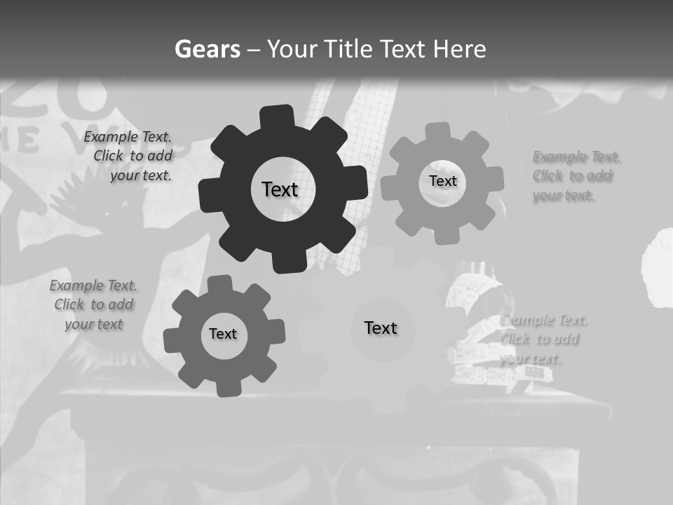 He Speaks A Black-White Background PowerPoint Template