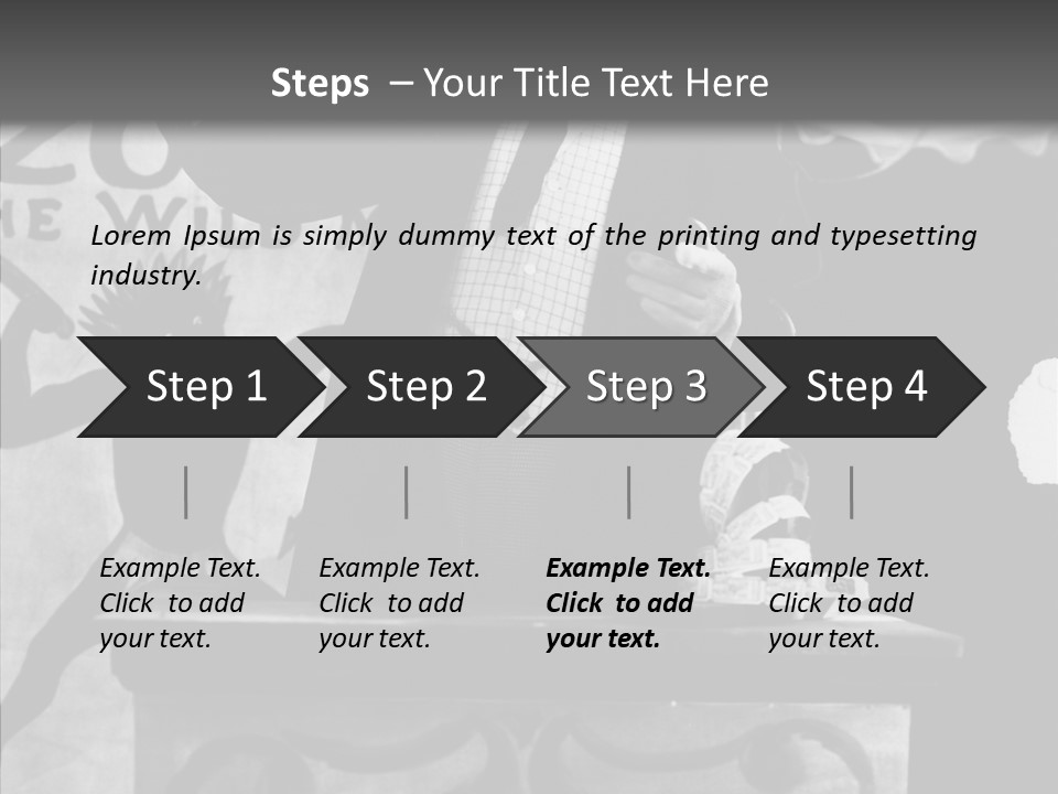 He Speaks A Black-White Background PowerPoint Template