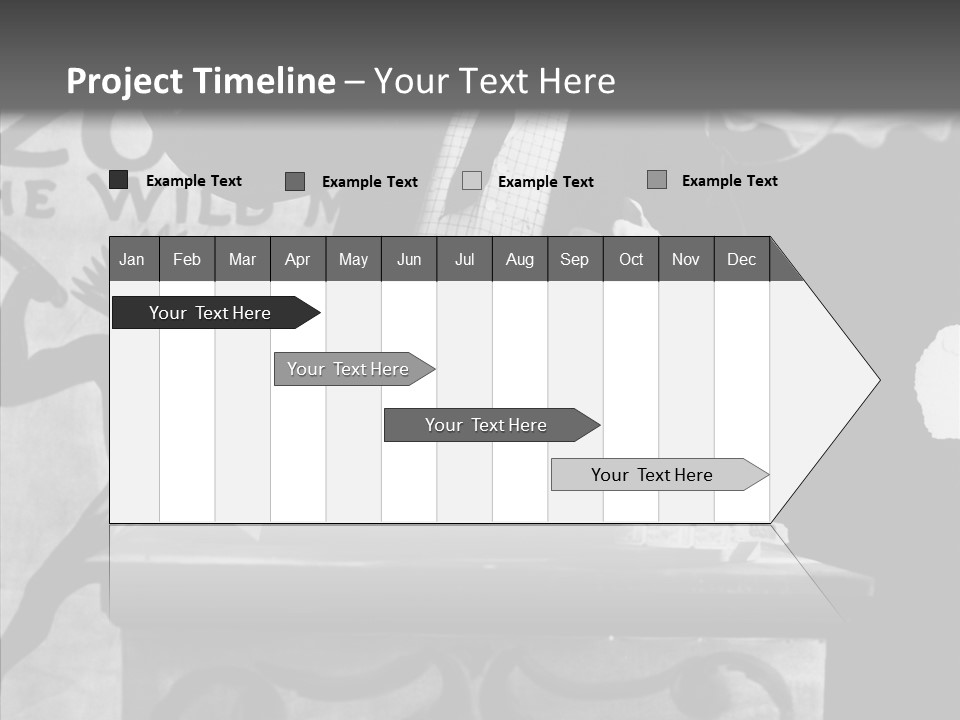 He Speaks A Black-White Background PowerPoint Template