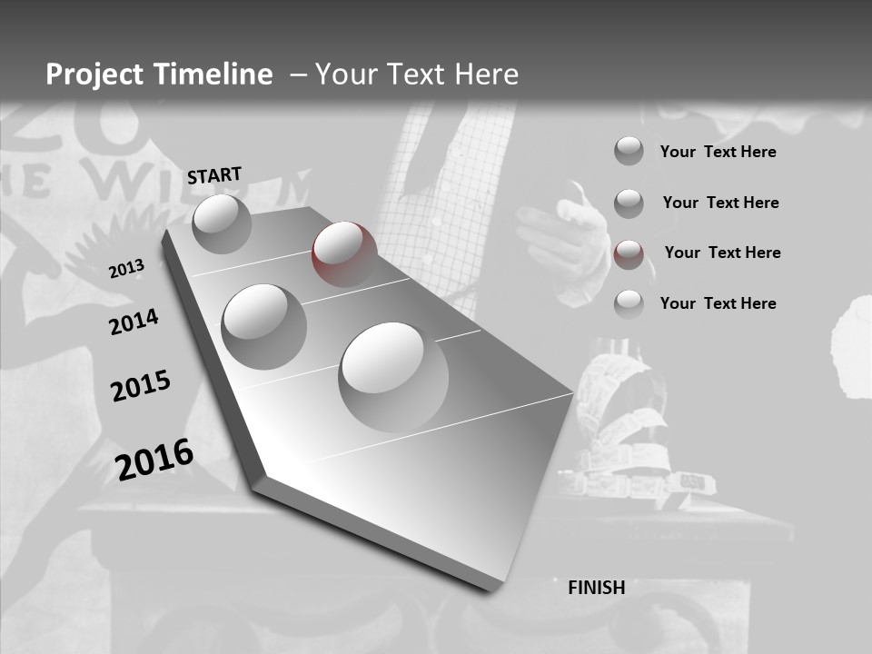 He Speaks A Black-White Background PowerPoint Template