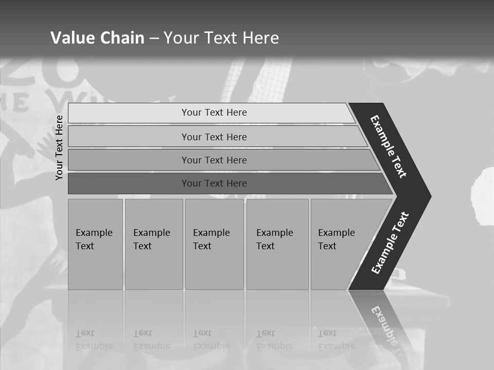 He Speaks A Black-White Background PowerPoint Template