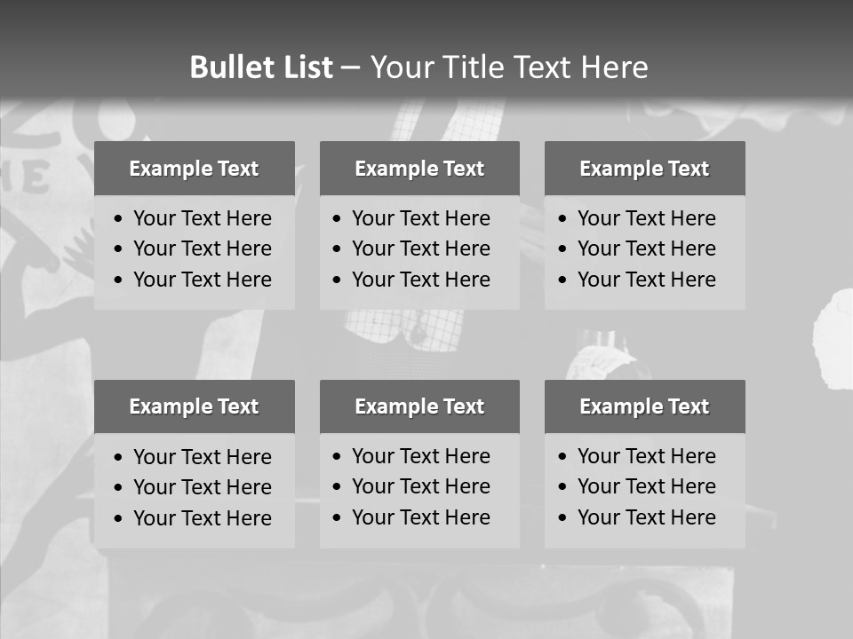 He Speaks A Black-White Background PowerPoint Template