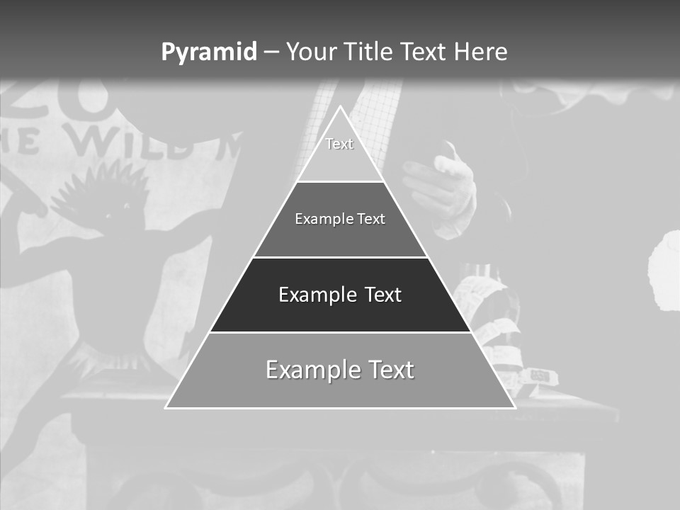 He Speaks A Black-White Background PowerPoint Template