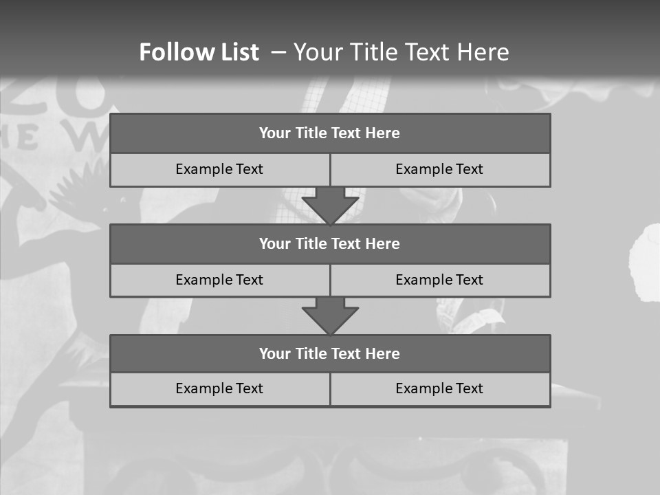 He Speaks A Black-White Background PowerPoint Template