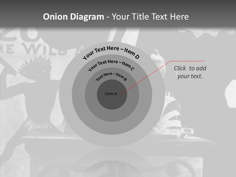 He Speaks A Black-White Background PowerPoint Template