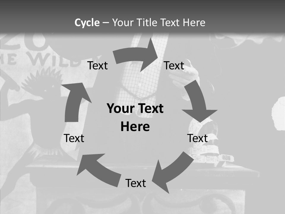 He Speaks A Black-White Background PowerPoint Template