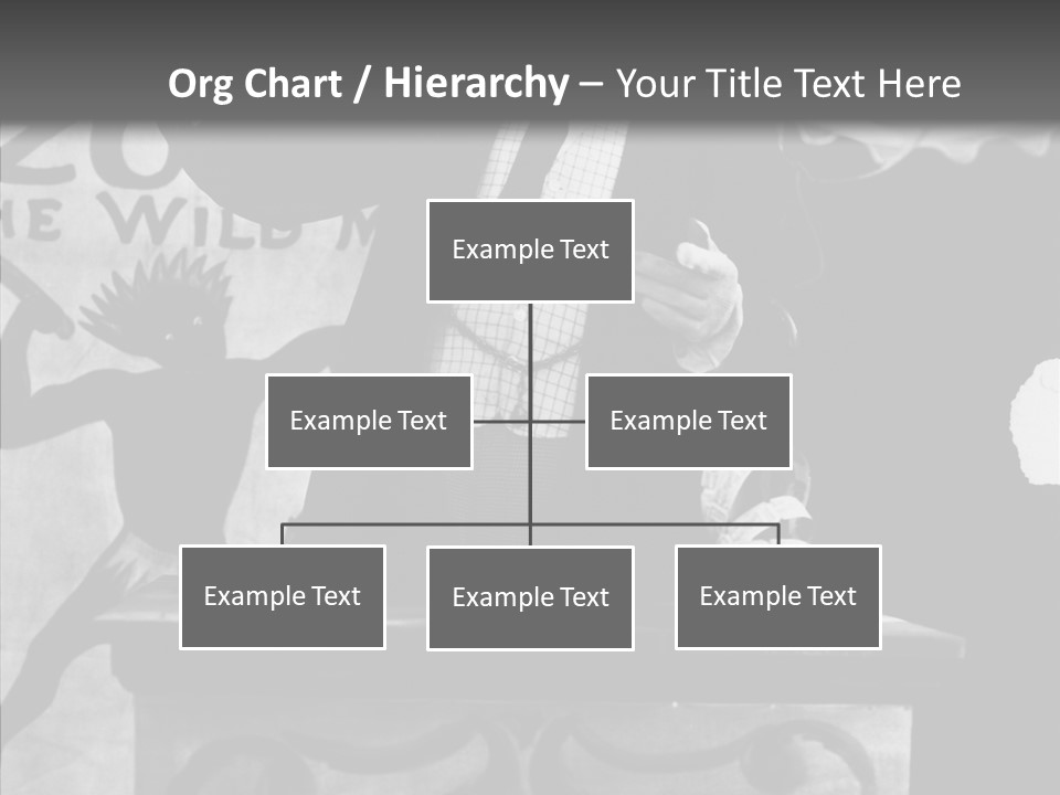 He Speaks A Black-White Background PowerPoint Template