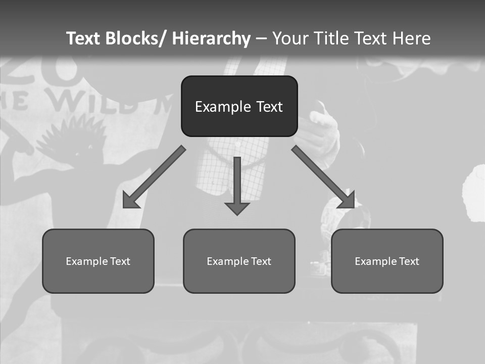 He Speaks A Black-White Background PowerPoint Template