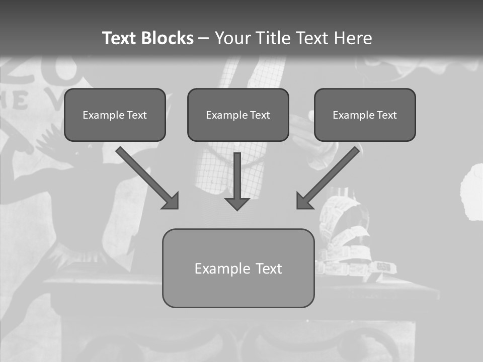 He Speaks A Black-White Background PowerPoint Template