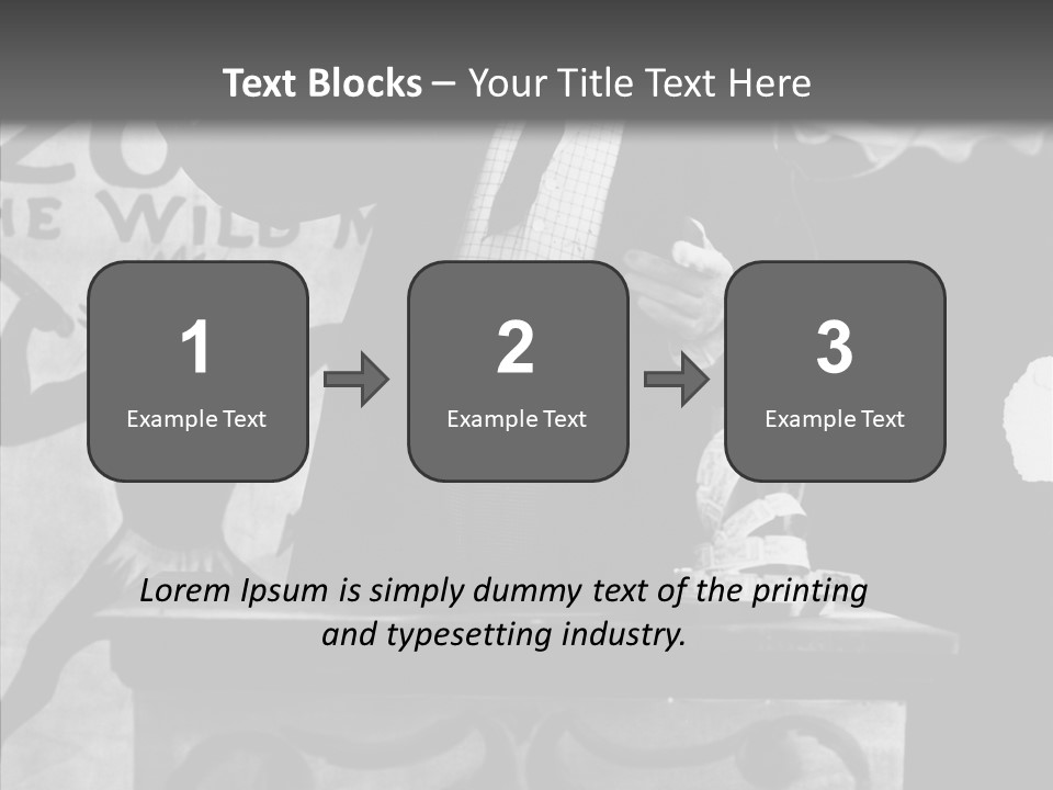 He Speaks A Black-White Background PowerPoint Template