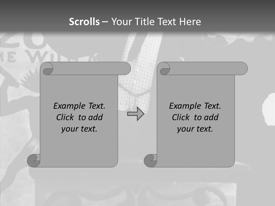 He Speaks A Black-White Background PowerPoint Template