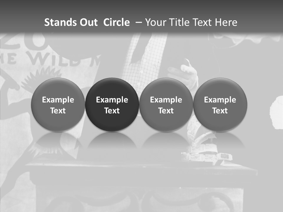 He Speaks A Black-White Background PowerPoint Template