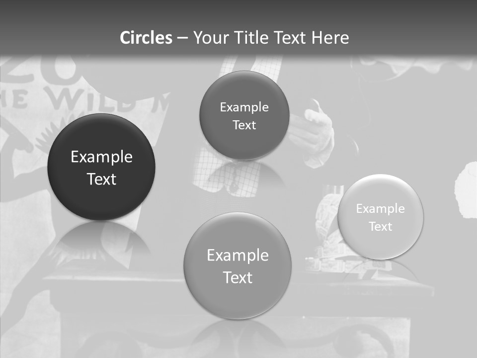 He Speaks A Black-White Background PowerPoint Template