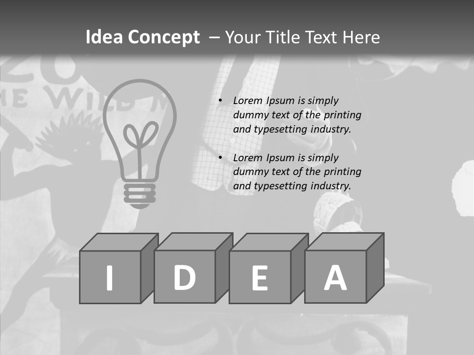 He Speaks A Black-White Background PowerPoint Template