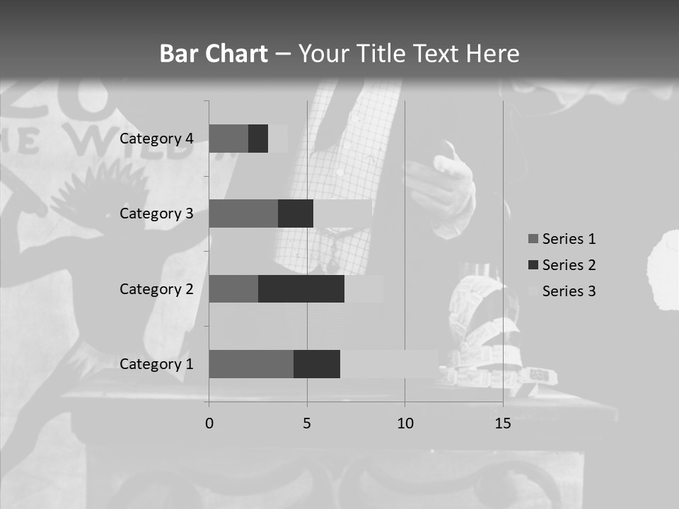 He Speaks A Black-White Background PowerPoint Template