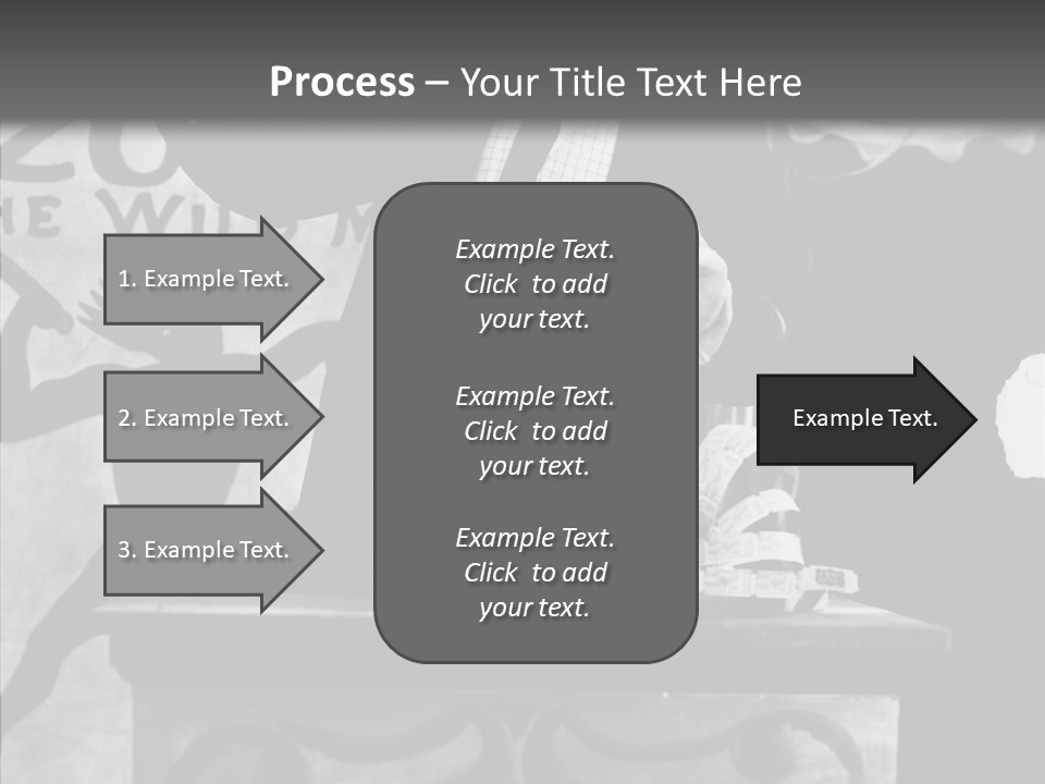 He Speaks A Black-White Background PowerPoint Template