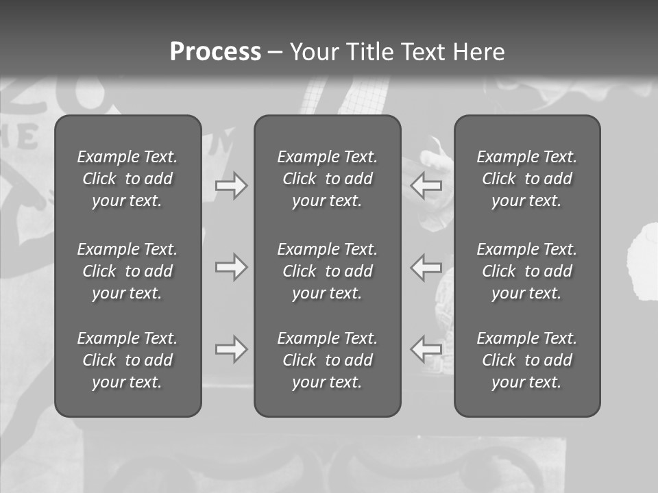 He Speaks A Black-White Background PowerPoint Template