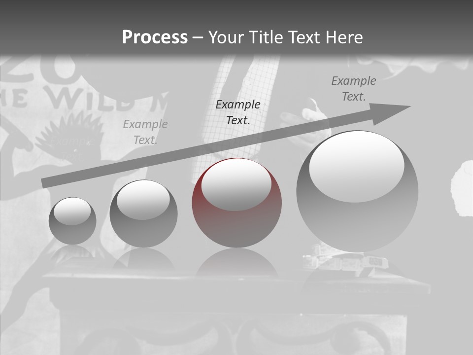 He Speaks A Black-White Background PowerPoint Template