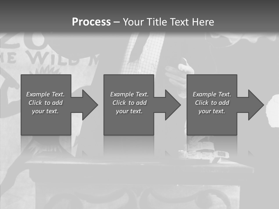 He Speaks A Black-White Background PowerPoint Template