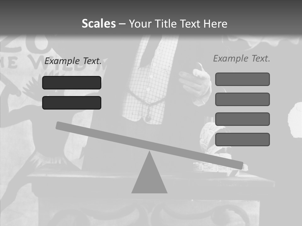 He Speaks A Black-White Background PowerPoint Template