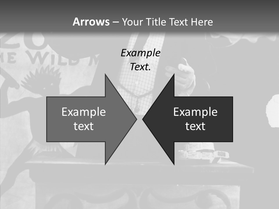 He Speaks A Black-White Background PowerPoint Template