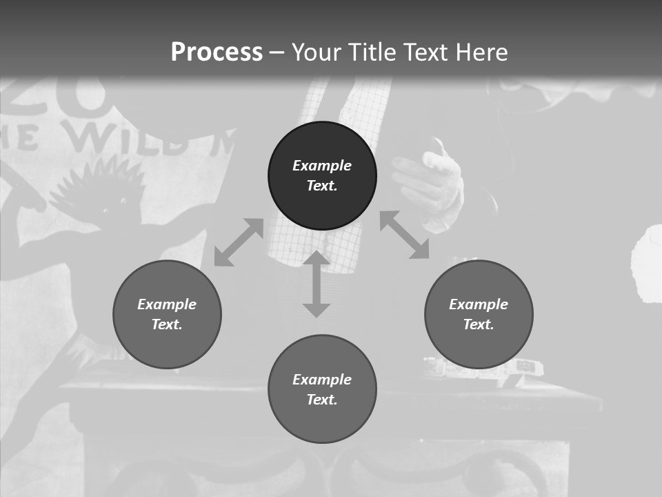 He Speaks A Black-White Background PowerPoint Template