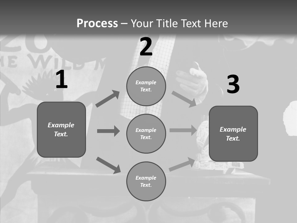 He Speaks A Black-White Background PowerPoint Template