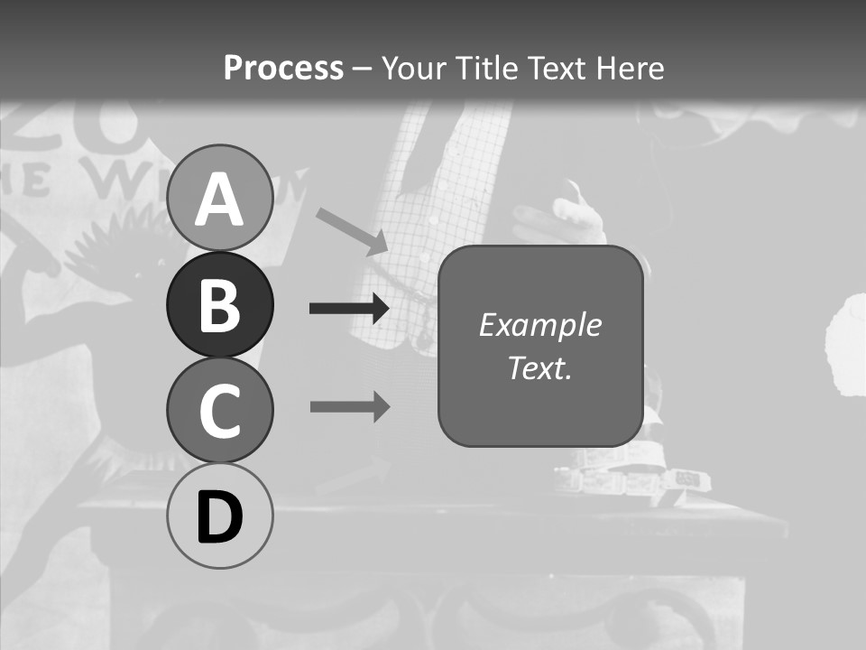 He Speaks A Black-White Background PowerPoint Template