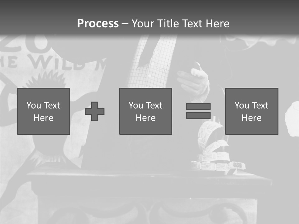He Speaks A Black-White Background PowerPoint Template