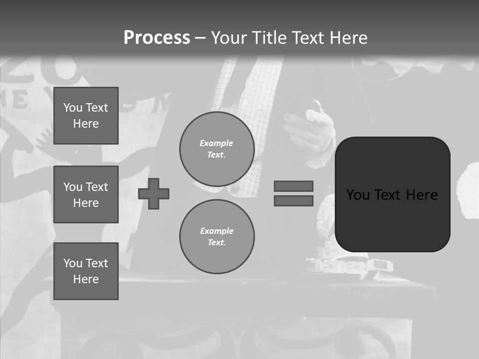 He Speaks A Black-White Background PowerPoint Template