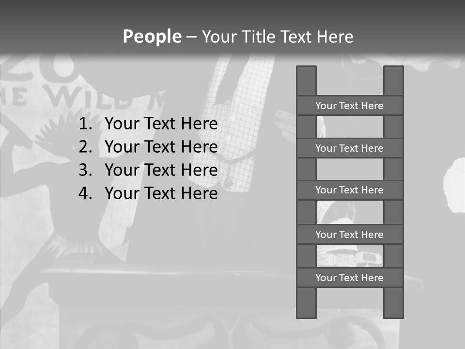 He Speaks A Black-White Background PowerPoint Template