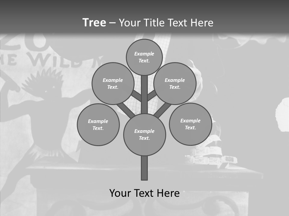 He Speaks A Black-White Background PowerPoint Template