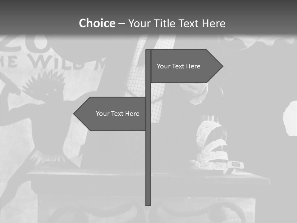 He Speaks A Black-White Background PowerPoint Template