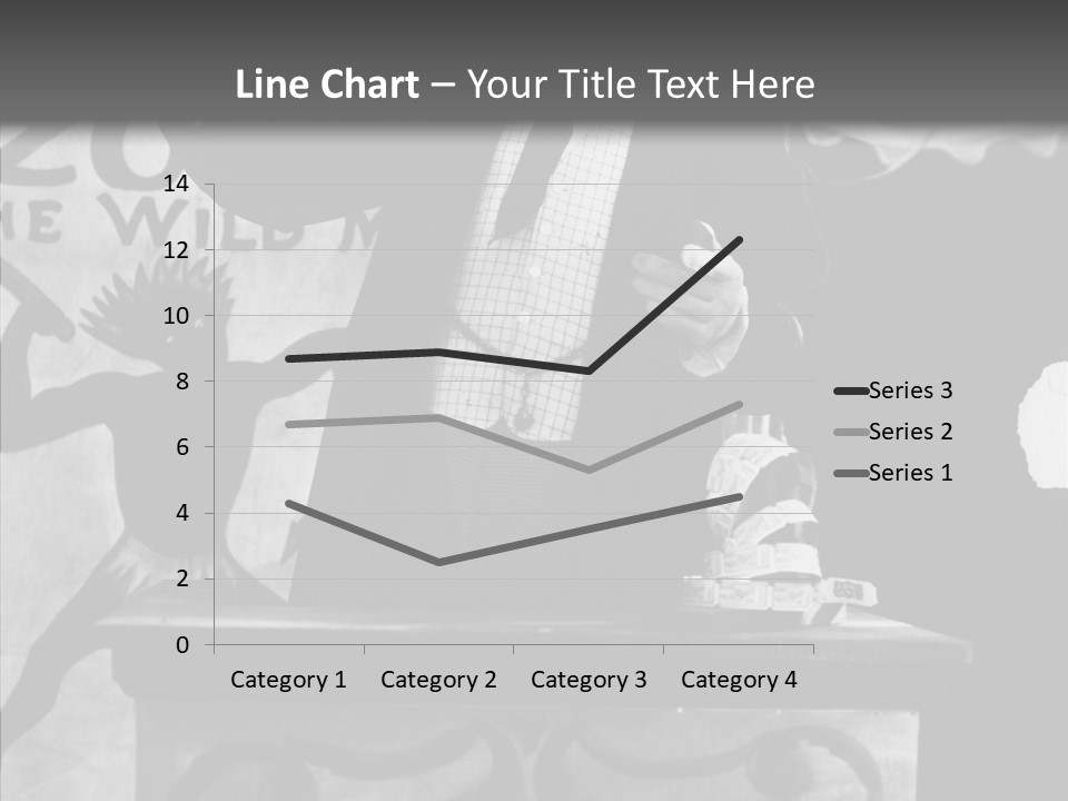 He Speaks A Black-White Background PowerPoint Template