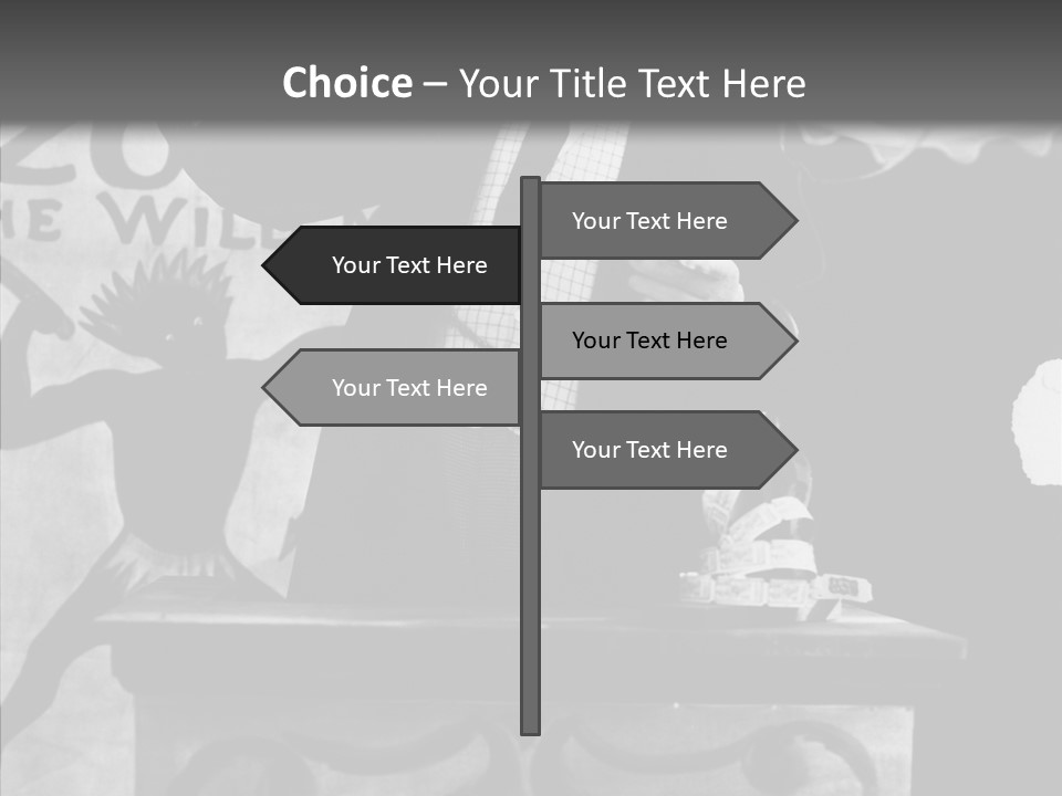 He Speaks A Black-White Background PowerPoint Template