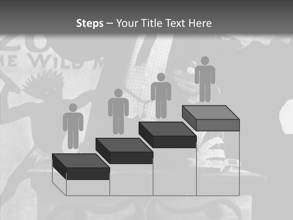 He Speaks A Black-White Background PowerPoint Template