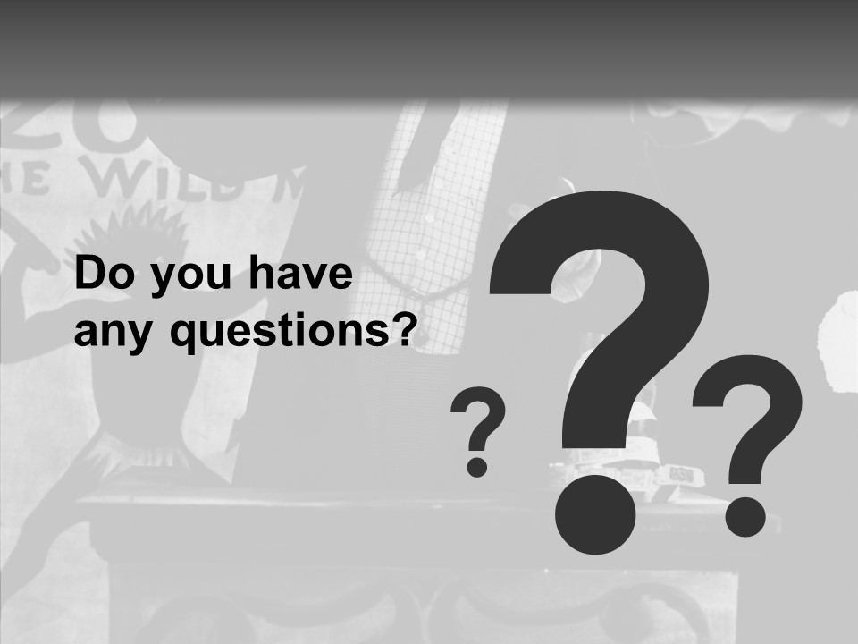 He Speaks A Black-White Background PowerPoint Template