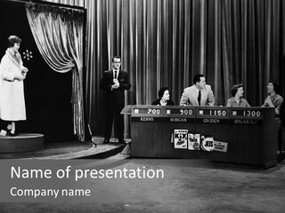 People Take Part In The Show An Old Photo PowerPoint Template