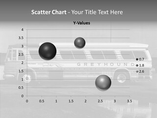 Retro Bus On White Background Black PowerPoint Template