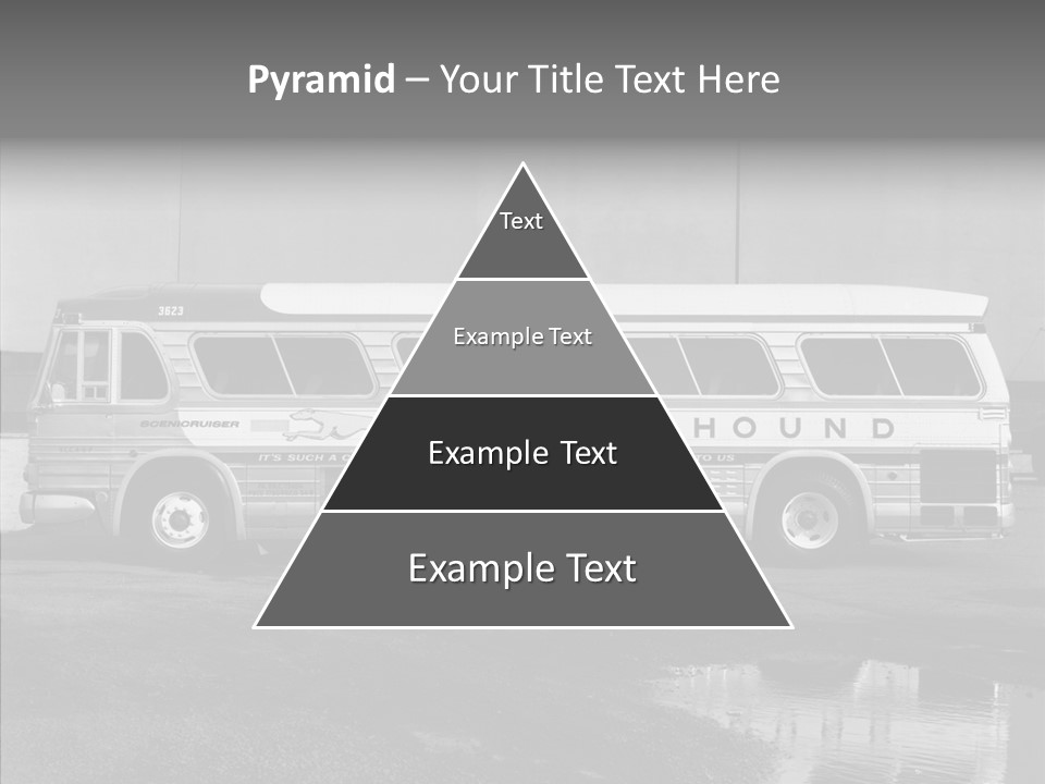 Retro Bus On White Background Black PowerPoint Template