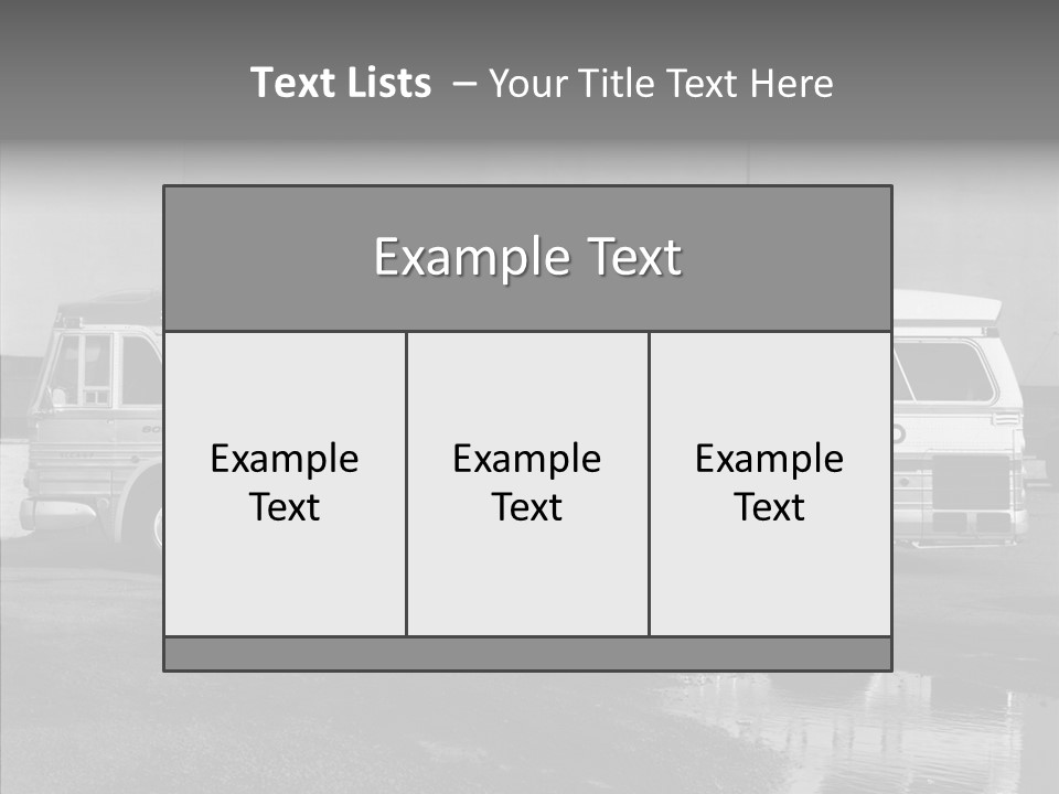 Retro Bus On White Background Black PowerPoint Template