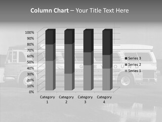 Retro Bus On White Background Black PowerPoint Template