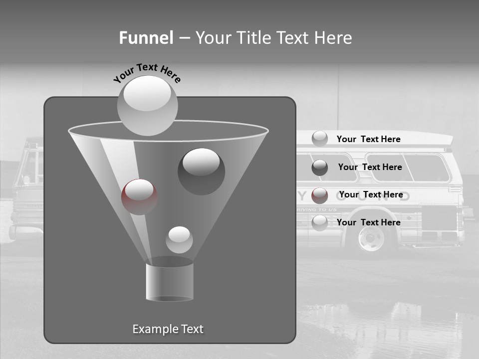 Retro Bus On White Background Black PowerPoint Template