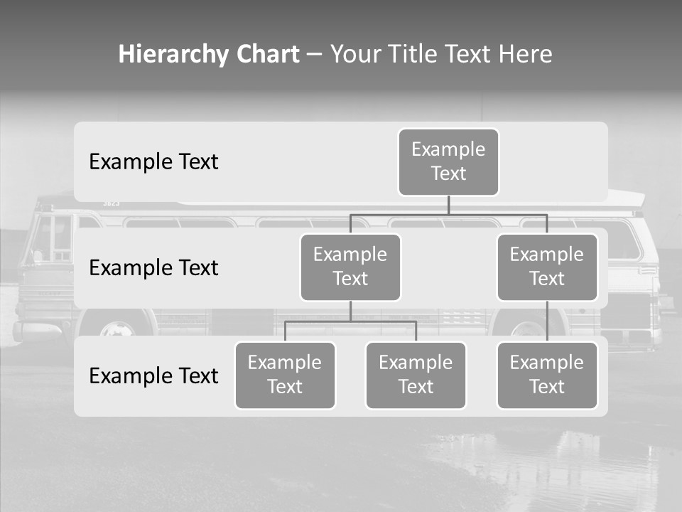 Retro Bus On White Background Black PowerPoint Template