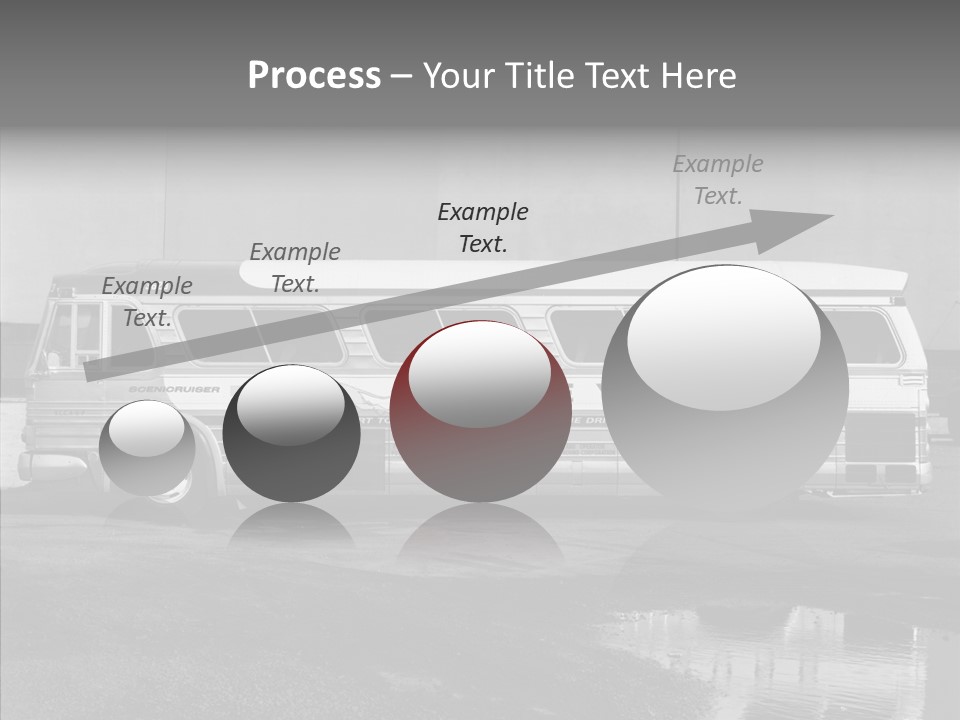 Retro Bus On White Background Black PowerPoint Template