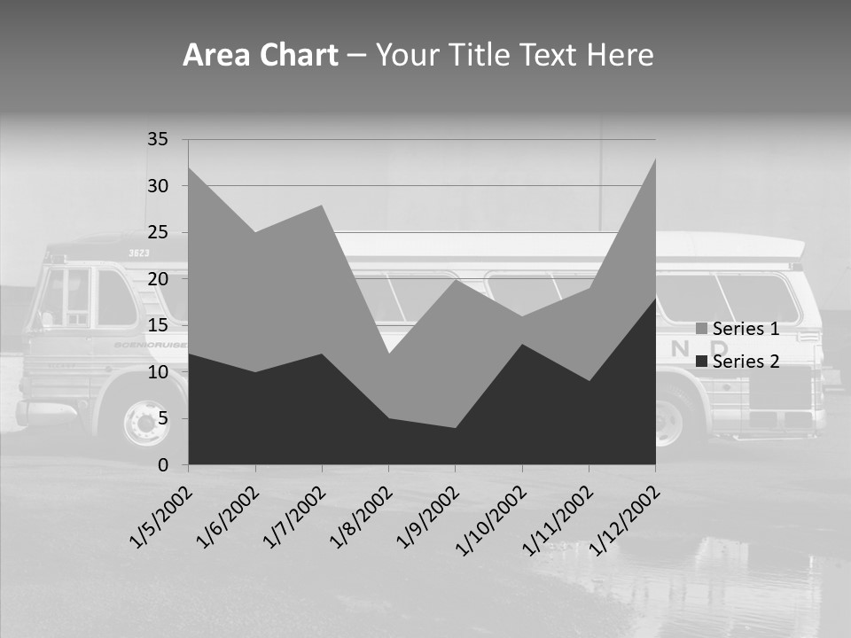 Retro Bus On White Background Black PowerPoint Template