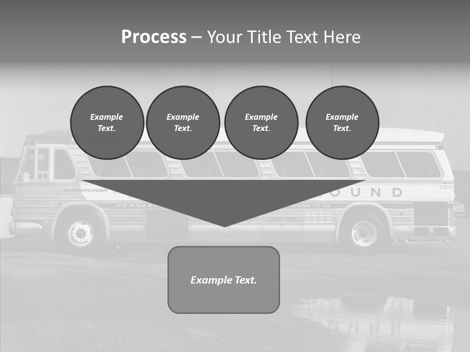 Retro Bus On White Background Black PowerPoint Template